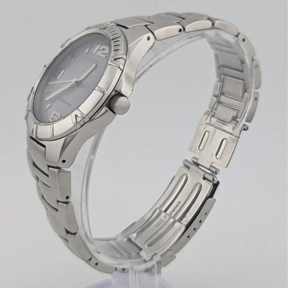 Guess Waterpro 100M Blue-Lilac Dial Stainless Steel Date Men's Watch G65079G